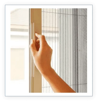 Pleated mosquito net windows for UPVC windows insect-free home service in Ranchi Tata Dhanbad Jamshedpur Daltonganj Garhwa